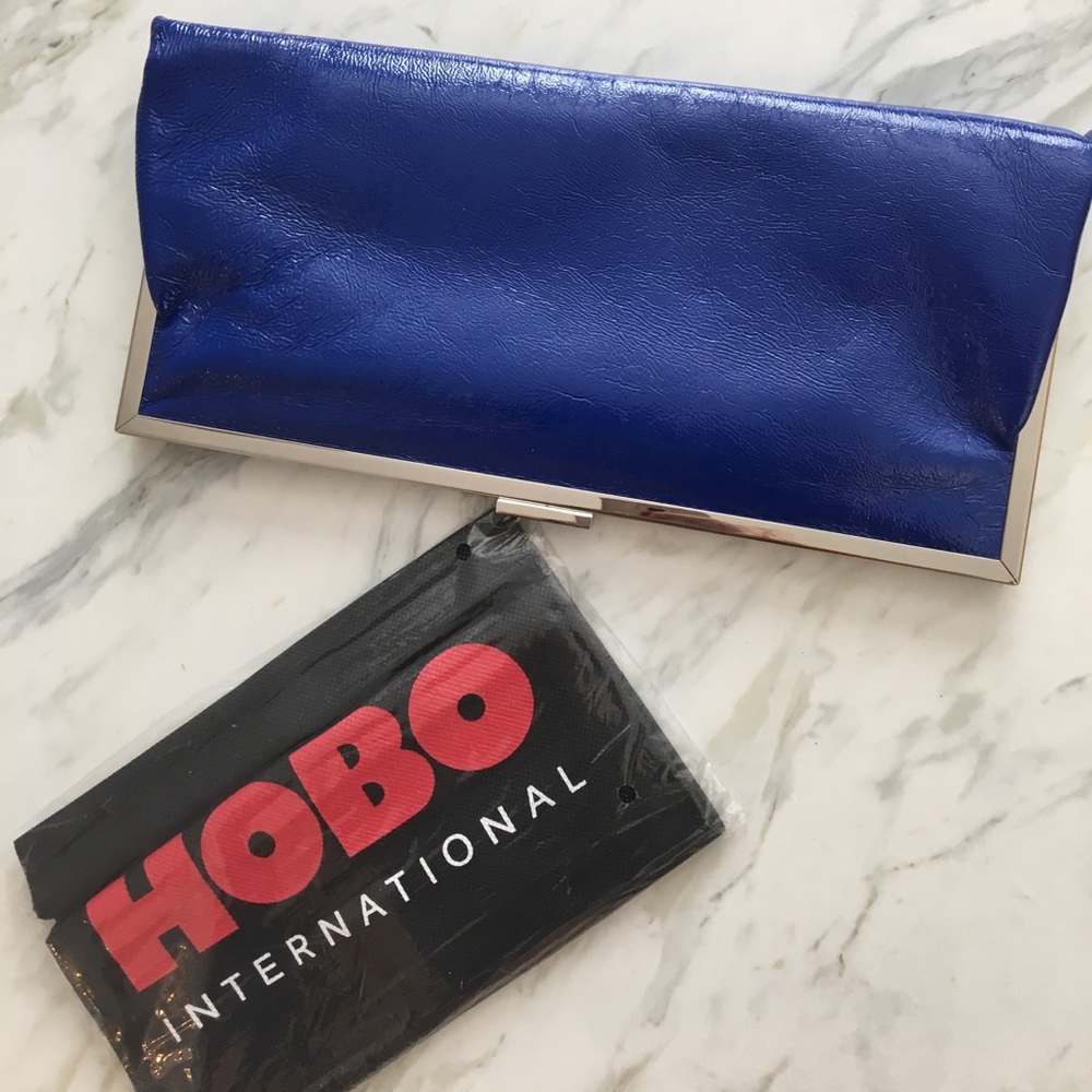 HOBO Royal Blue Leather Frame Clutch - Picture 4 of 7